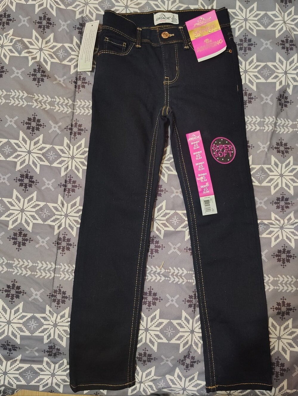 Jordache Black Skinny Jeans with Contrast Stitching